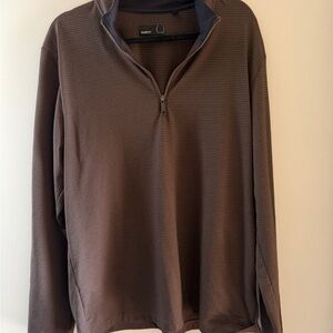 Quieti Men's Zip-Up Shirt - Brown